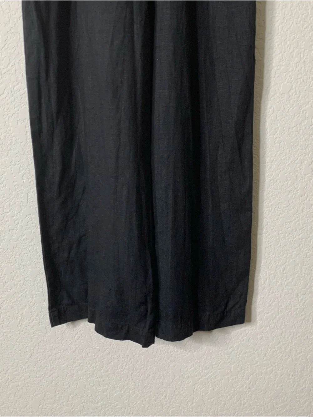 Reformation Womens black Dominica 100% linen Strappy back zip jumpsuit 2